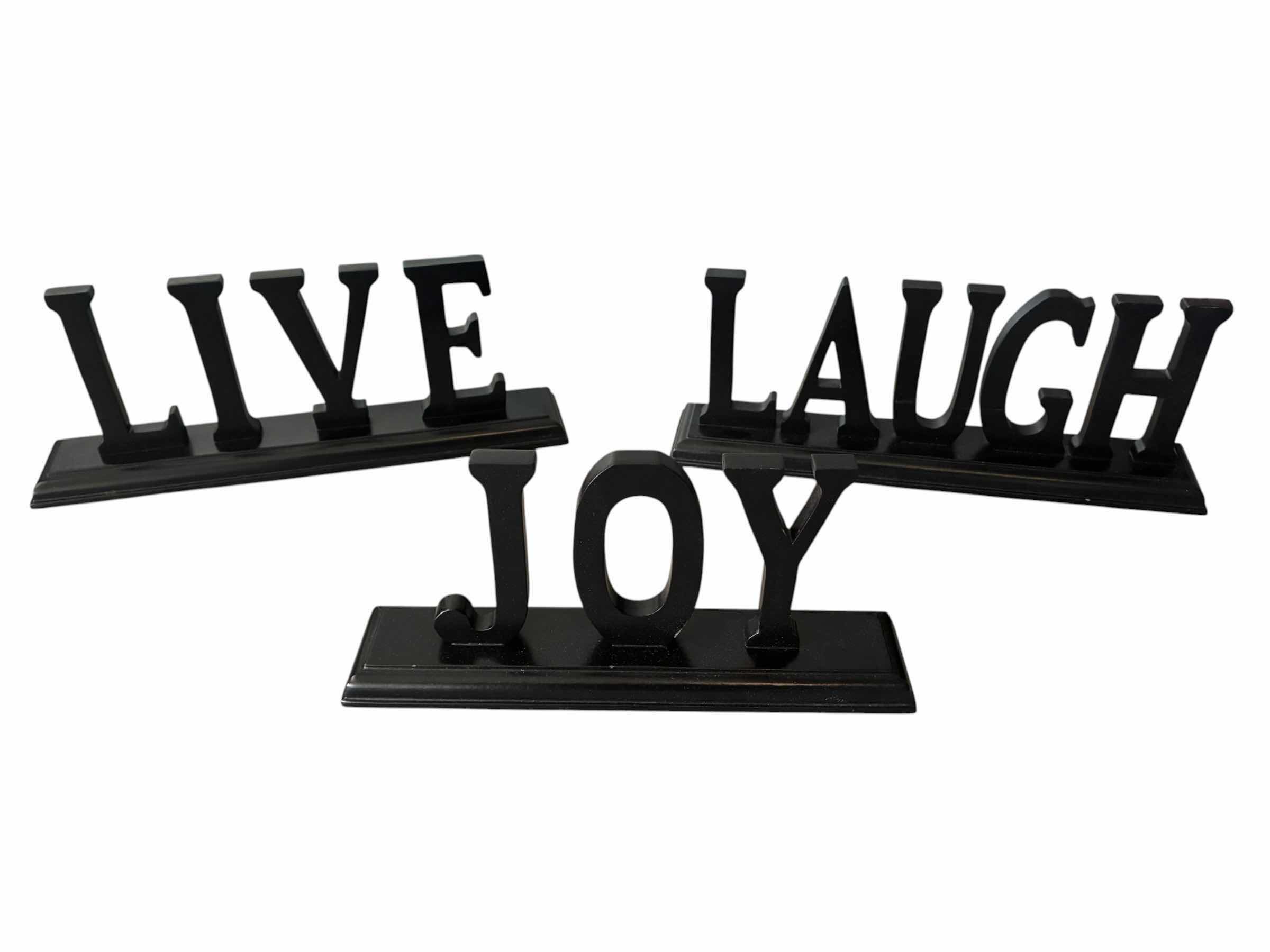 Photo 1 of LIVE, LAUGH, JOY SIGNS TABLETOP DECOR