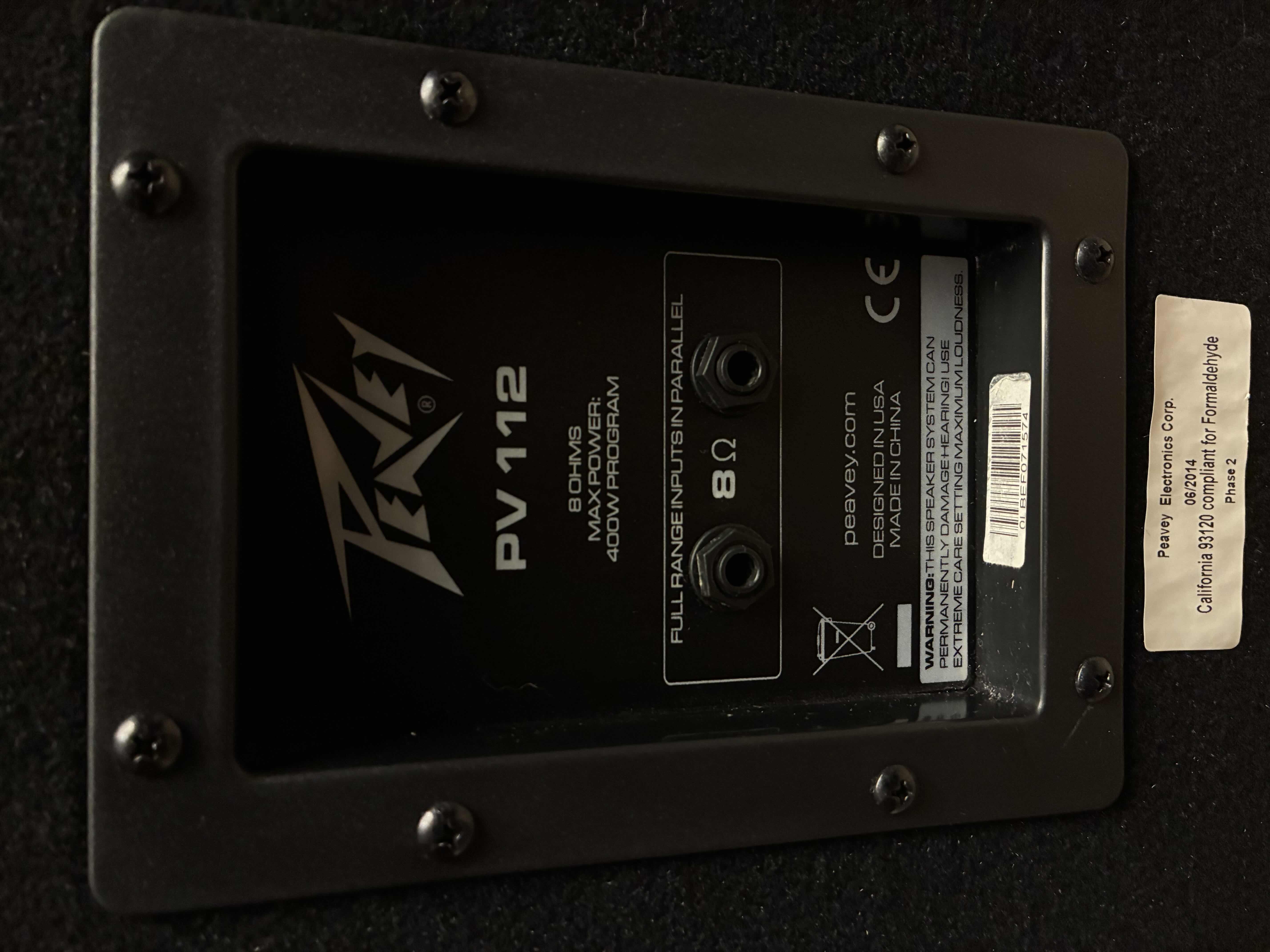 Photo 1 of PEAVY ELECTRONICS SPEAKER SYSTEM PV112 $350