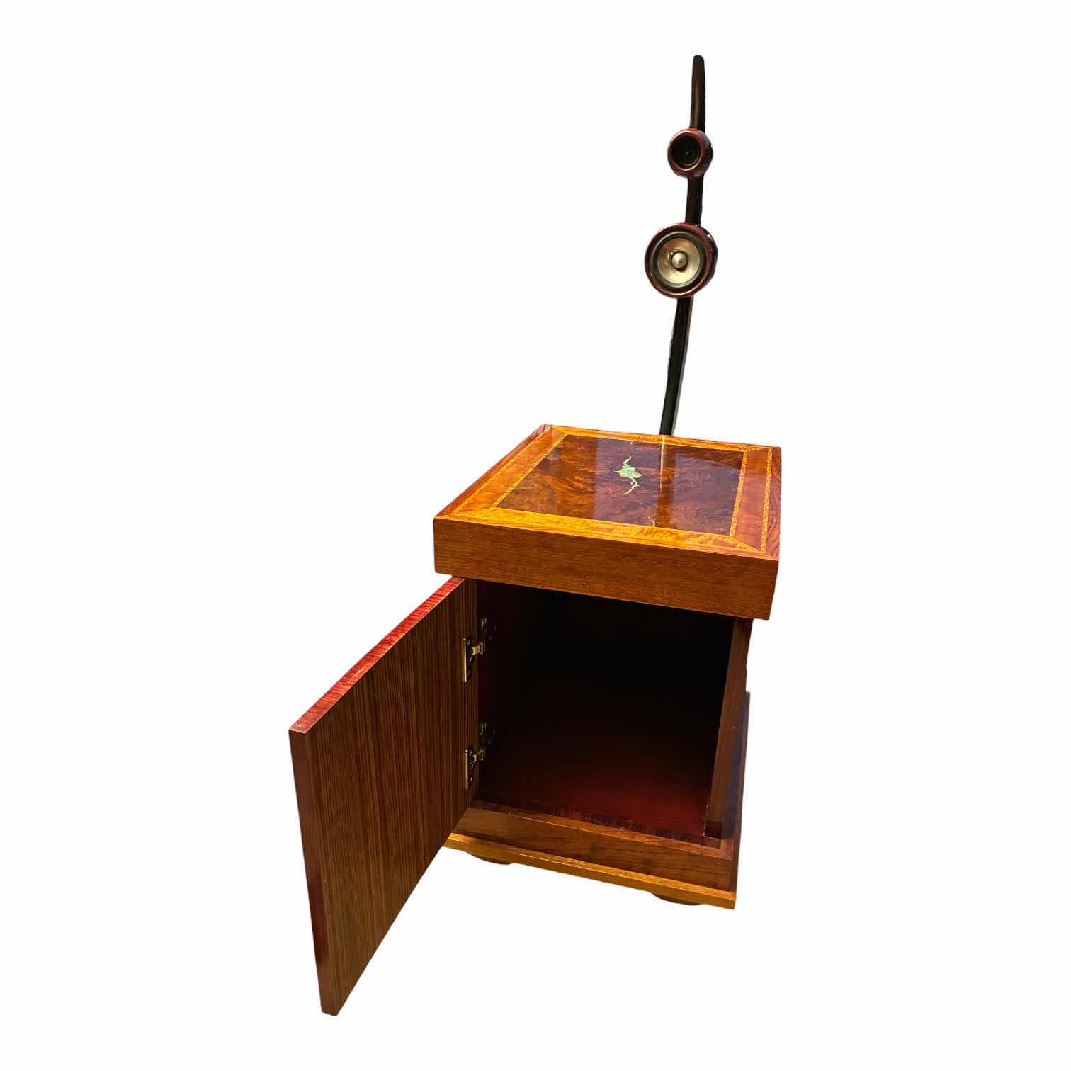 Photo 1 of DUNHILL STYLE MULTITONE WALNUT BURL W RETRO DECORATIVE H22” SPEAKER FIN CUSTOM BUILD CABINET 17“ X 21“ H22.5“