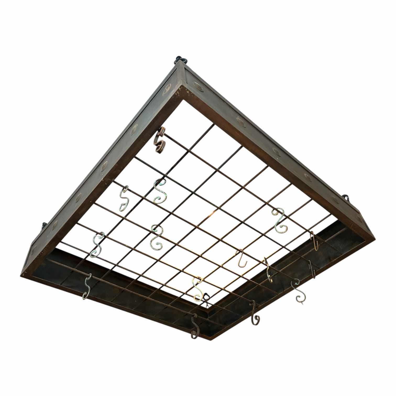 Photo 1 of FORGED SOLID STEEL KITCHEN POT CEILING MOUNT RACK 48“ X 48“ H8.5“ $2800