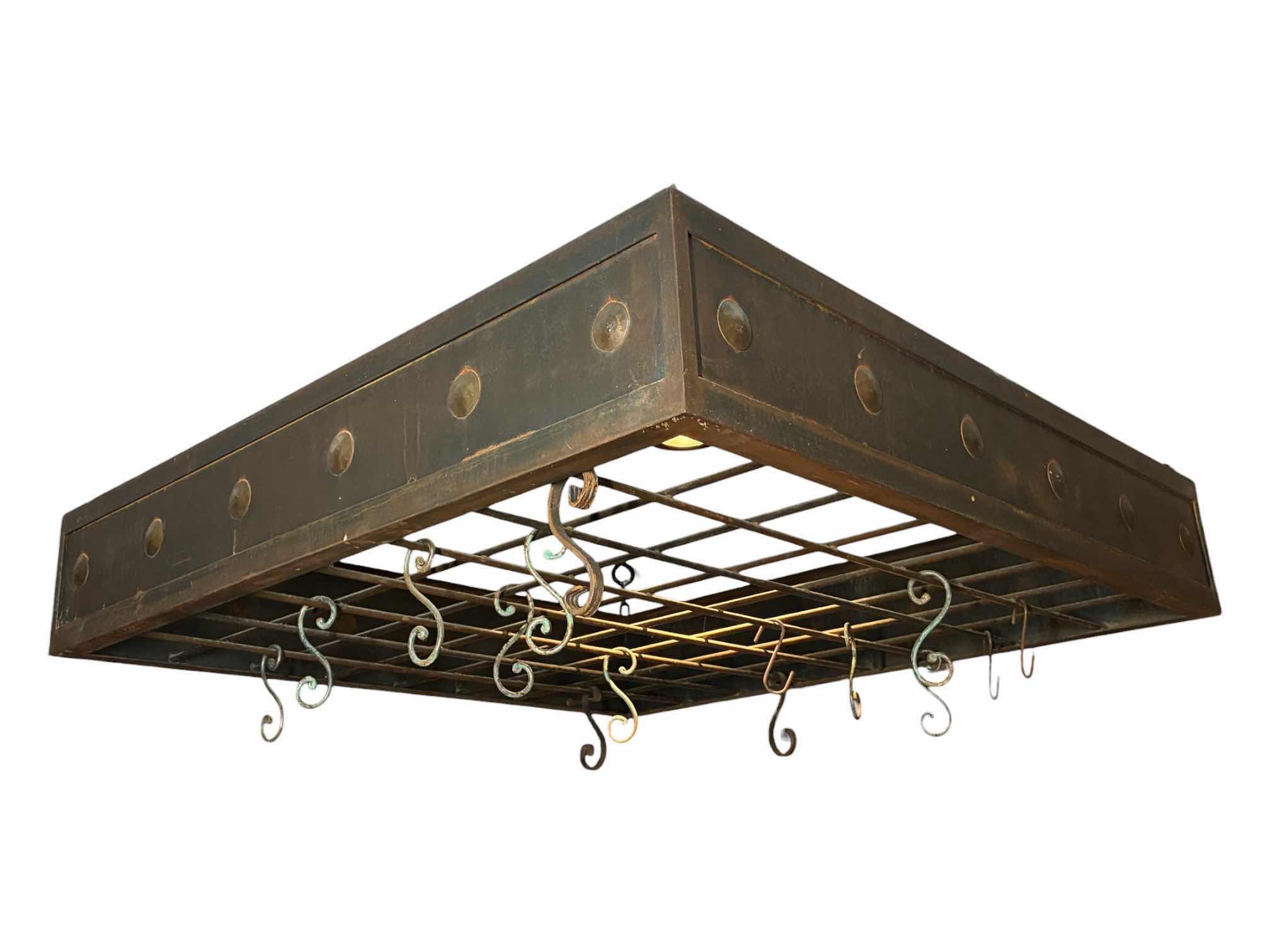 Photo 1 of FORGED SOLID STEEL KITCHEN POT CEILING MOUNT RACK 48“ X 48“ H8.5“ $2800