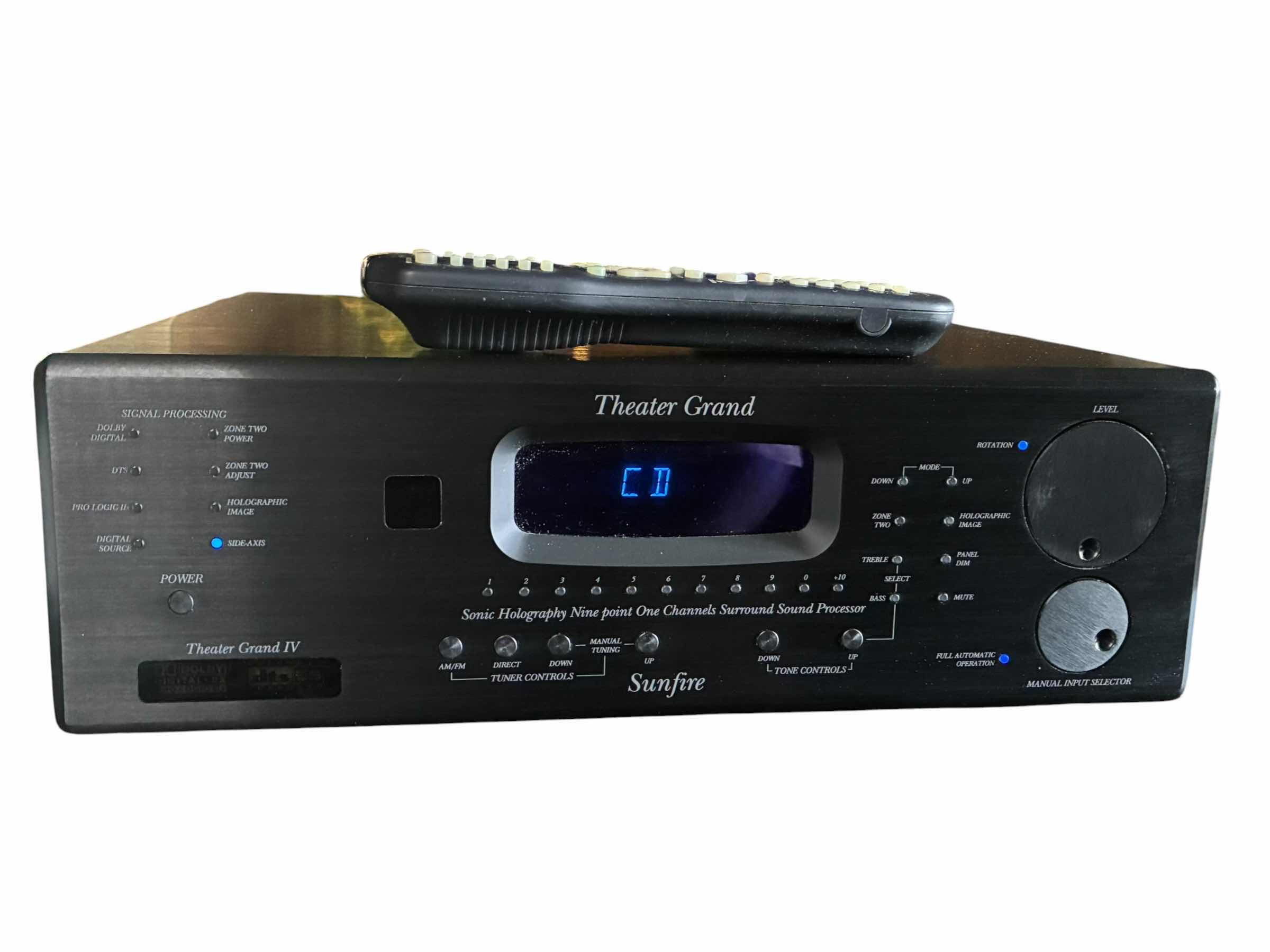Photo 1 of SUNFIRE BOB CARVER THEATRE GRAND IV PROCESSOR II 5.1 CHANNEL SURROUND SOUND PROCESSOR $2680