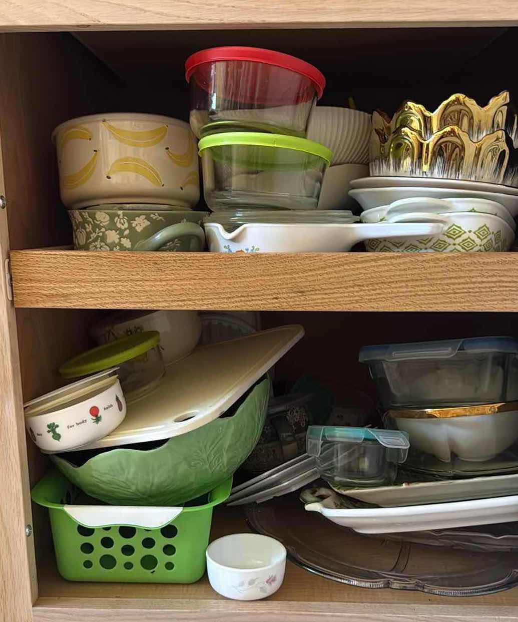 Photo 1 of CONTENTS UNDER KITCHEN CABINET – BAKEWARE BOWLS, SERVE-WARE