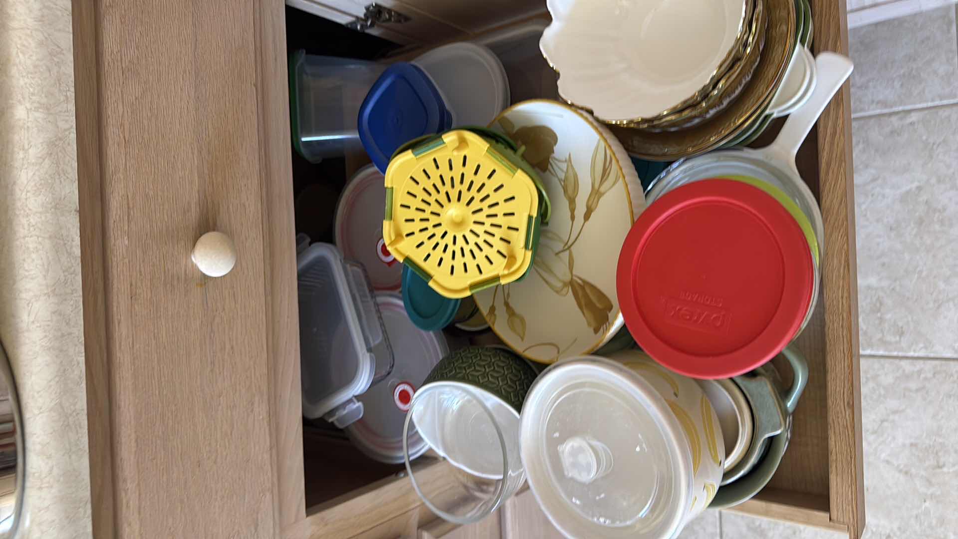 Photo 1 of CONTENTS UNDER KITCHEN CABINET – BAKEWARE BOWLS, SERVE-WARE