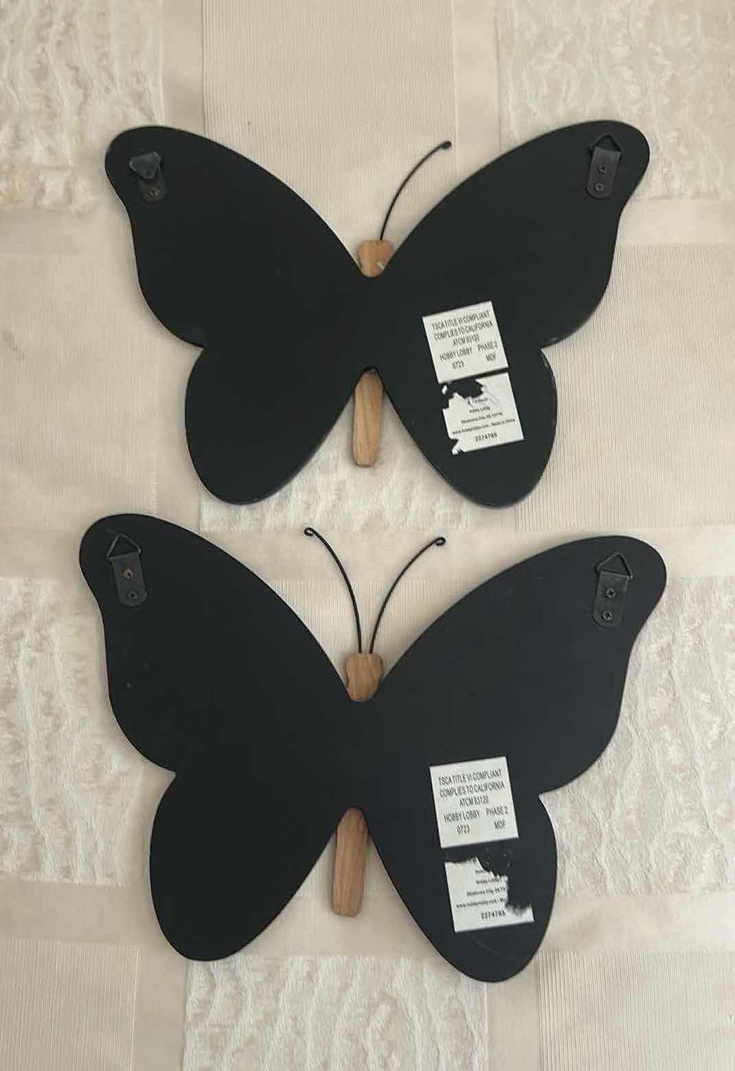 Photo 1 of 2- BUTTERFLY WALL MIRRORS 11" X 8"