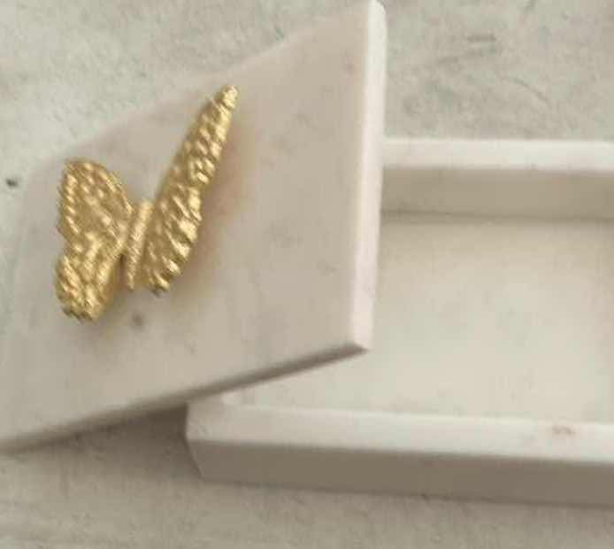 Photo 1 of 3- BUTTERFLY TRINKET BOX