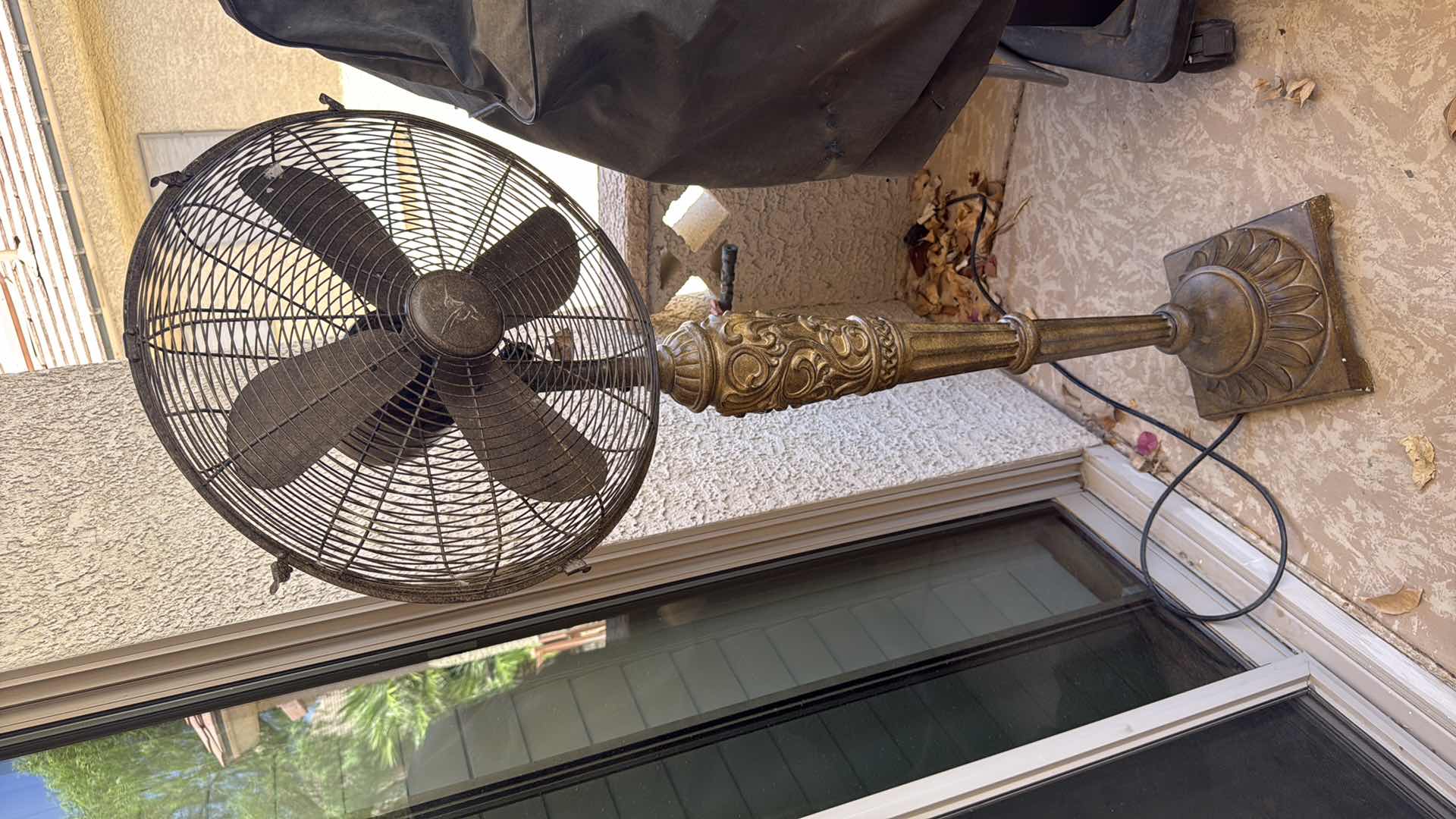 Photo 1 of VINTAGE FREESTANDING, HEAVY GOLD FAN