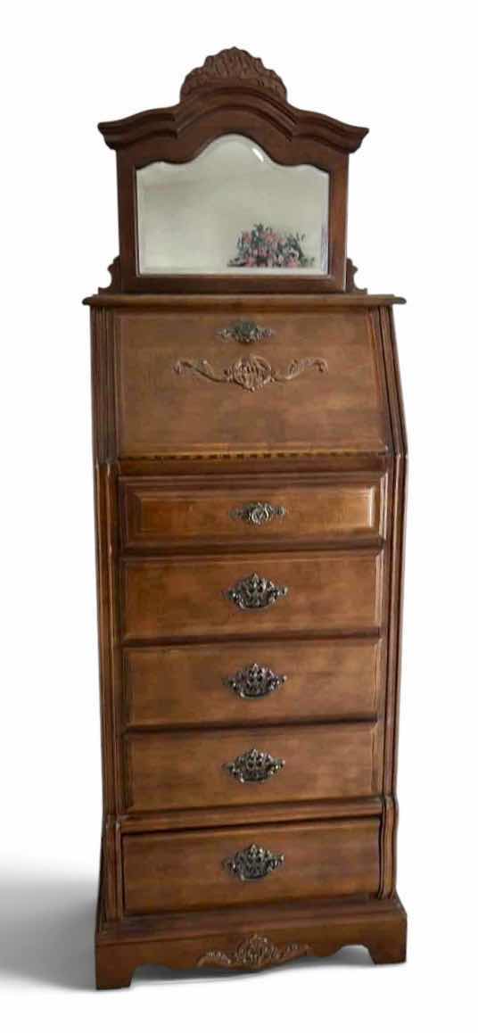 Photo 1 of LEXINGTON VICTORIAN SAMPLER LINGERIE CHEST WITH FIVE DRAWERS AND PULL DOWN WRITING COMPARTMENT. 26“ x 17“ x H75“