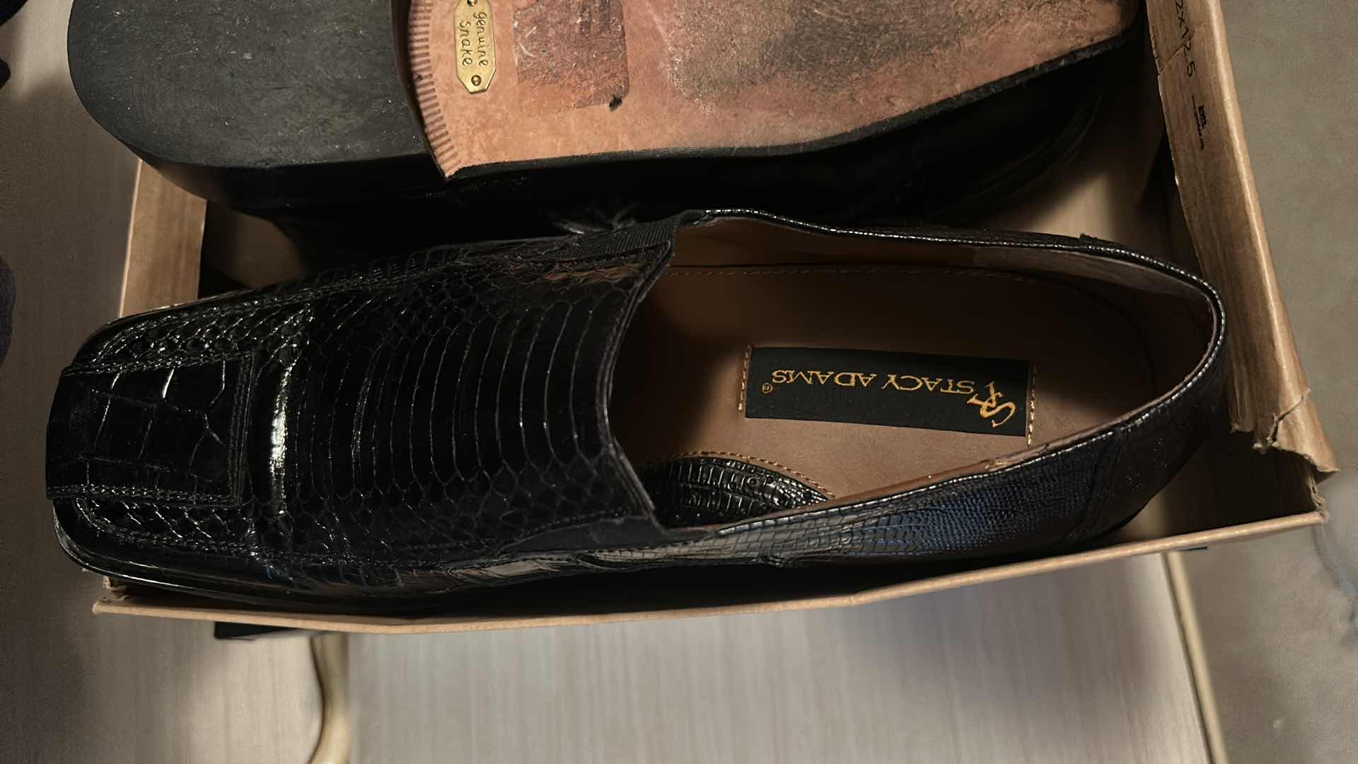 Photo 1 of 3 PAIRS OF MEN’S LEATHER DRESS SHOES, INCLUDING ALLIGATOR LEATHER SIZE 10.5