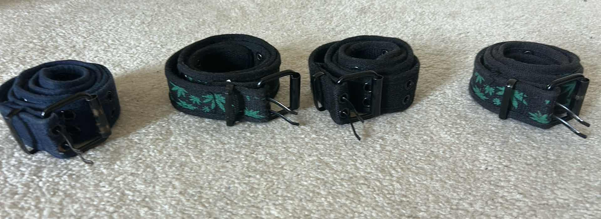 Photo 1 of SEVEN MEN’S BELTS, BONDED, LEATHER AND CANVAS SIZE ESTIMATE 36