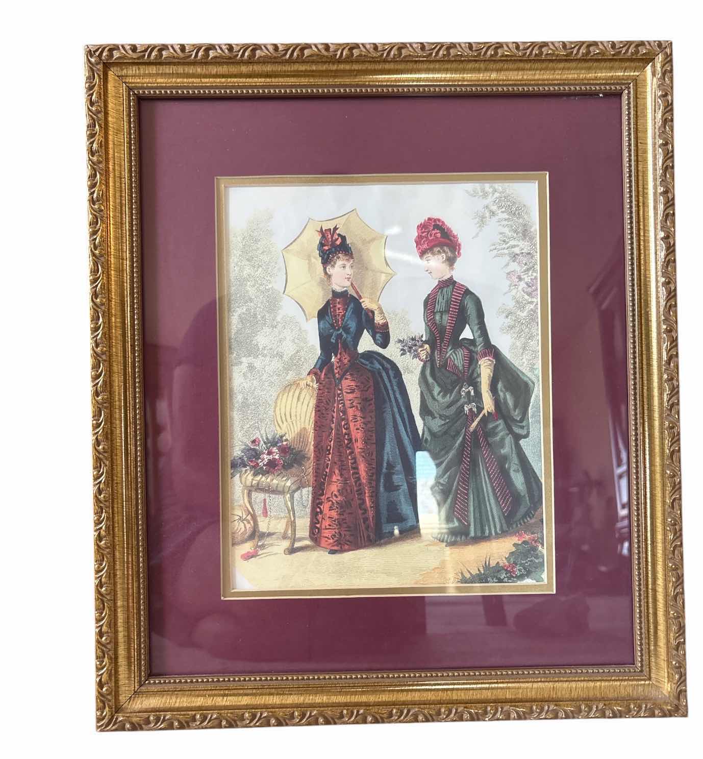Photo 1 of VICTORIAN-STYLE FASHION PRINTS FEATURING LADIES IN PERIOD DRESS 14”X17” $180