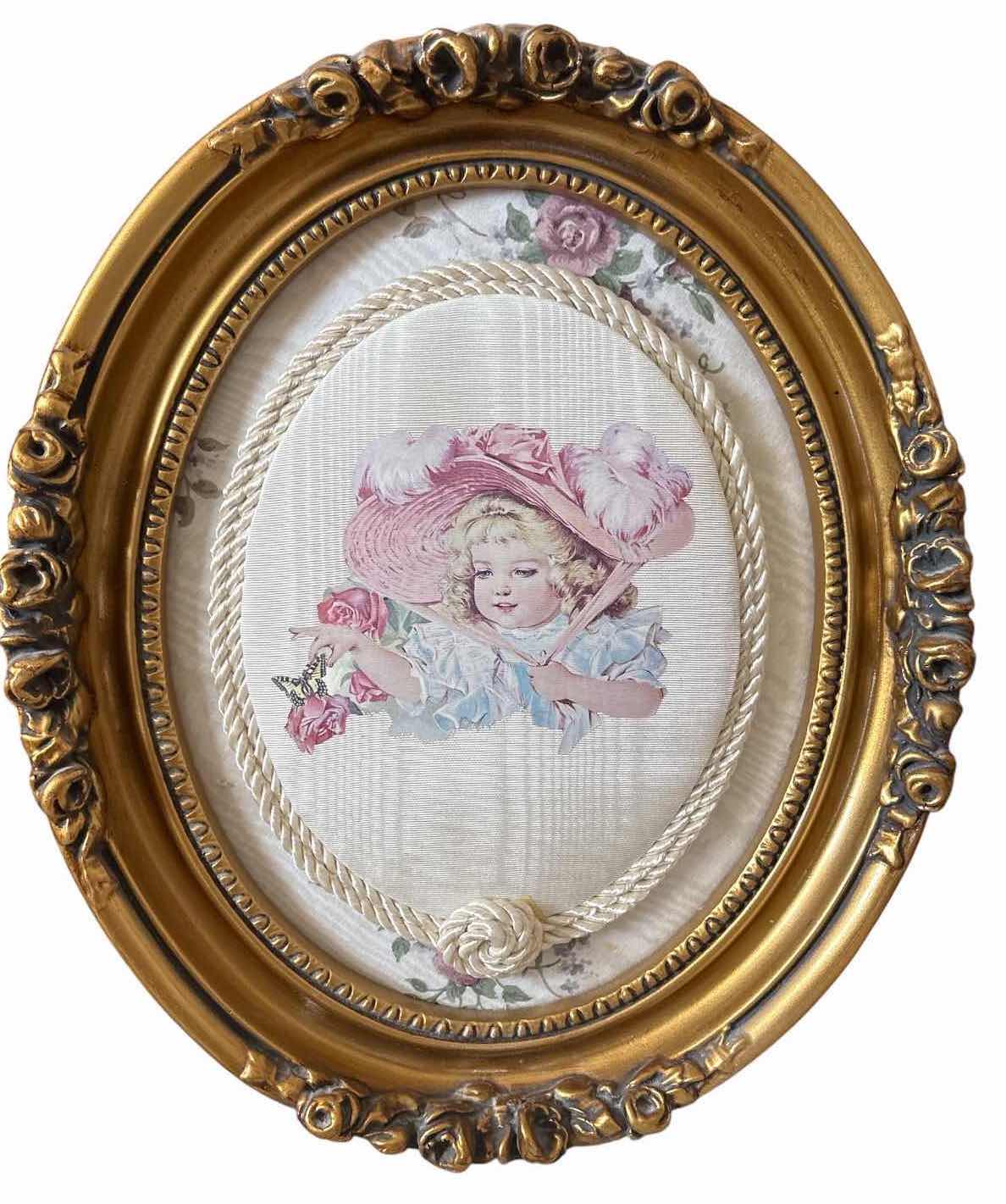 View 3 of (2)PCS MATCHING FRAMED VICTORIAN CHILD PRINTS WALL ART 13”X17.5” $100