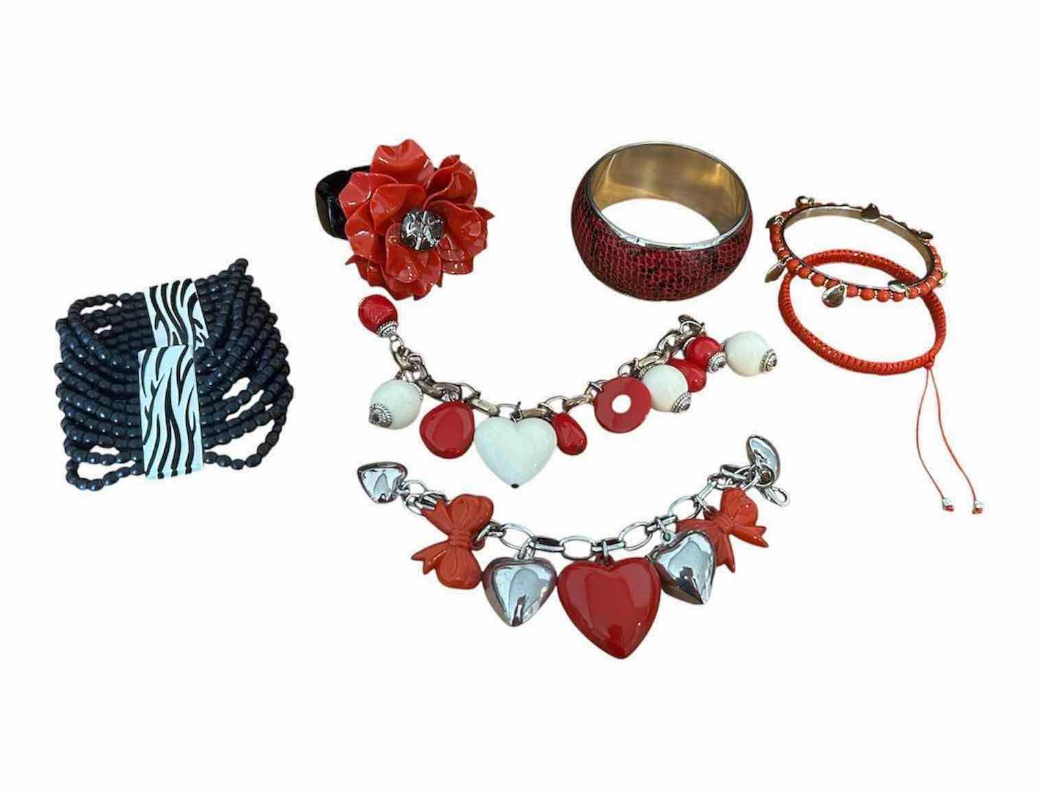 Photo 1 of 7- RED BLACK FASHION BRACELETS