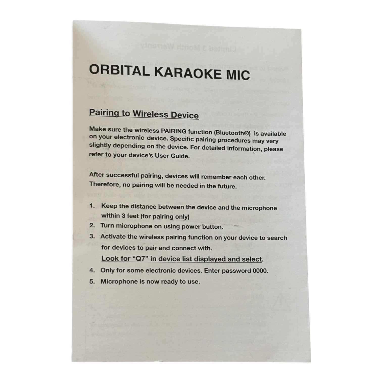 Photo 1 of NIB ORBITAL KARAOKE MICROPHONE