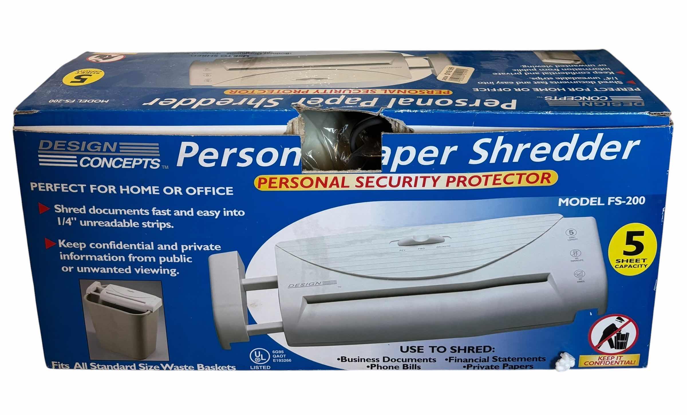 Photo 1 of NIB DESIGN CONCEPTS PERSONAL PAPER SHREDDER