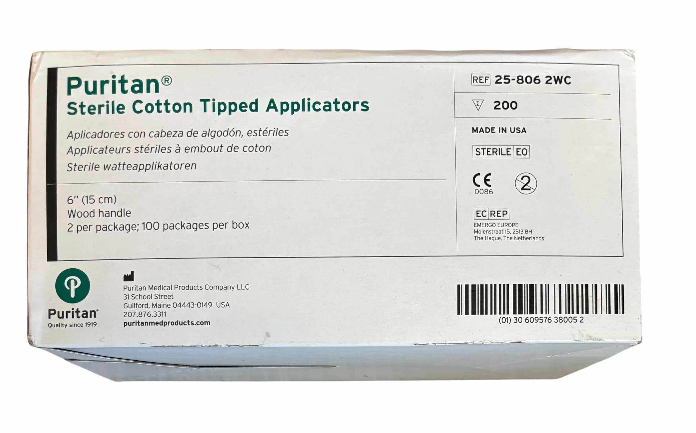 Photo 1 of COTTON TIP STERILE APPLICATORS IN ORIGINAL BOX