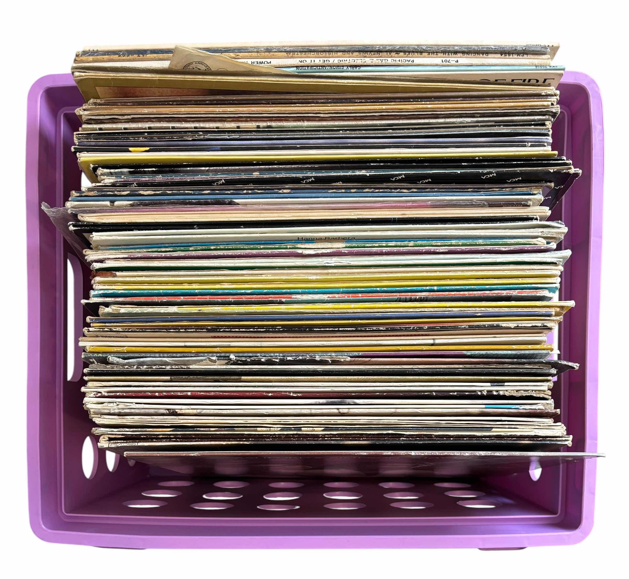 Photo 1 of COLLECTION OF VINYL RECORDS IN CRATE