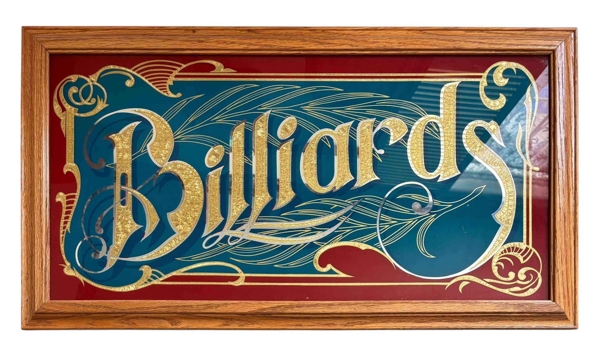 Photo 1 of BILLIARDS SIGN 26” X 14”