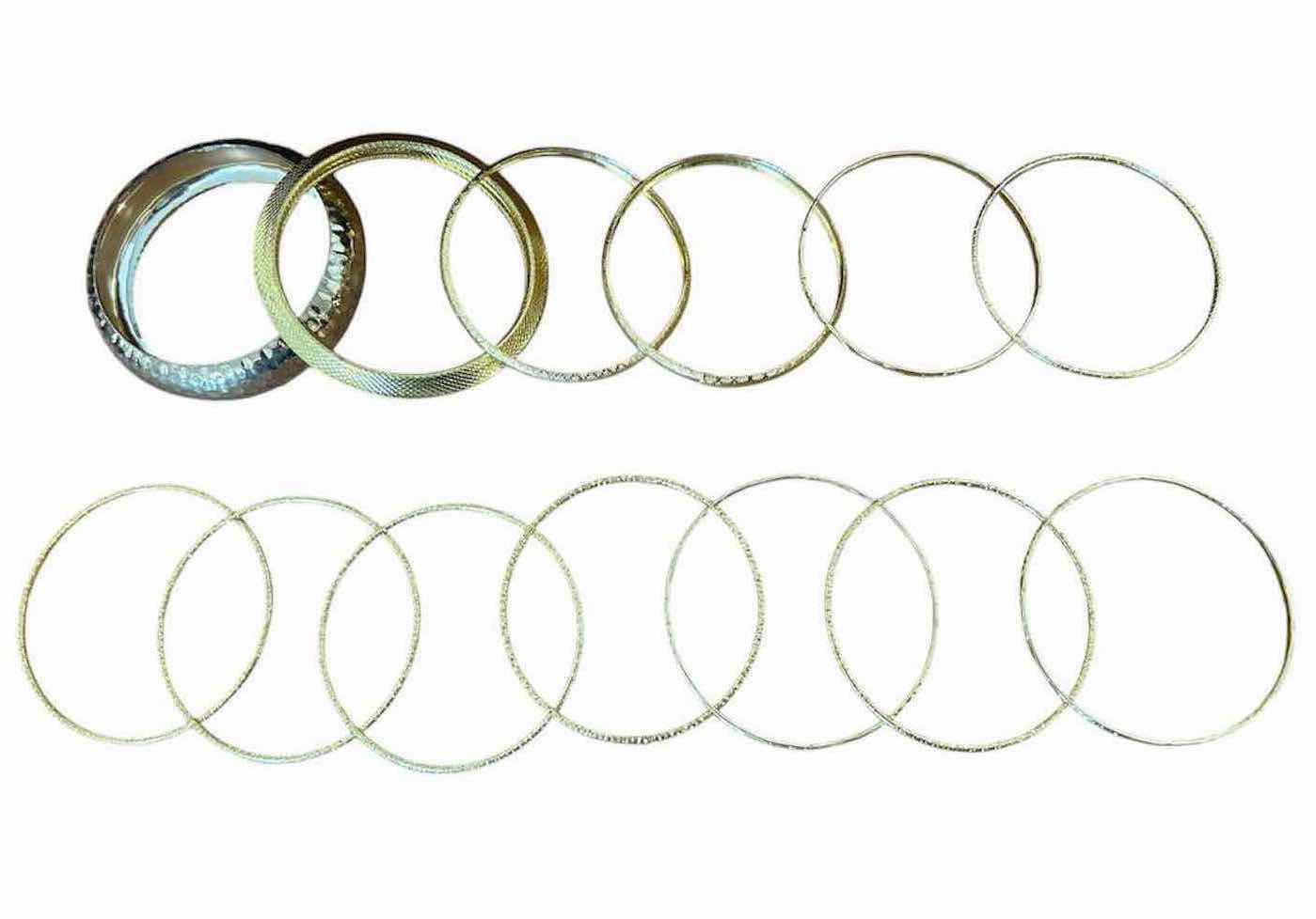 Photo 1 of 13- ASSORTMENT OF GOLD TONE BANGLES