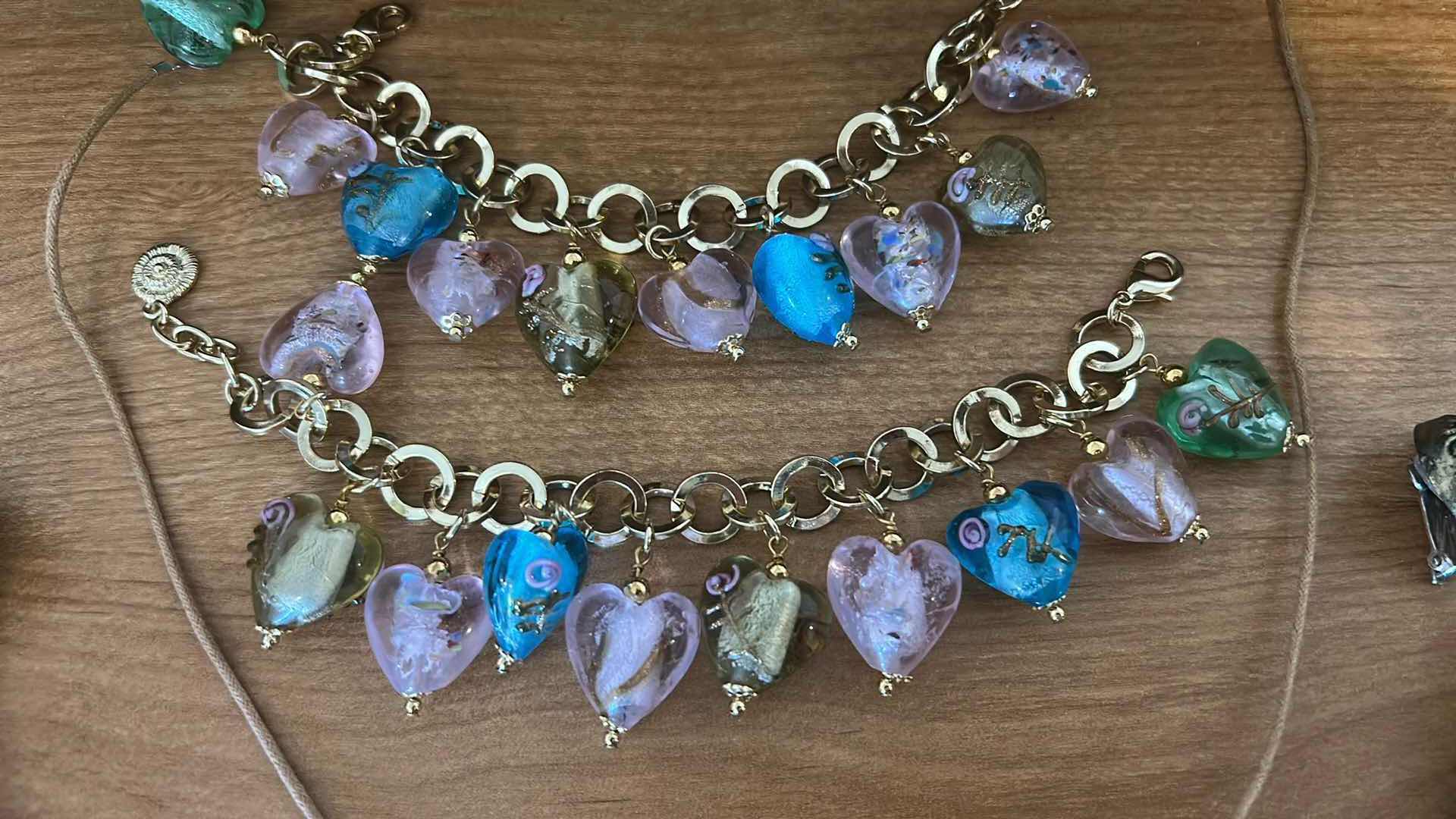 Photo 1 of 2 -BRACELET 2 CLIP ON EARRINGS HEART NECKLACE