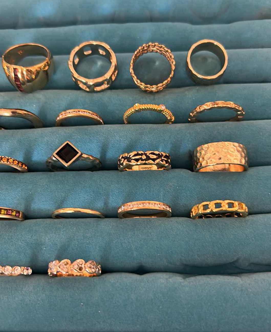 Photo 1 of 25-FASHION GOLD TONE RINGS JEWELRY BOX SOLD SEPARATELY