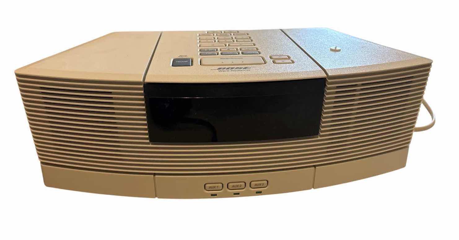 Photo 1 of BOSE WAVE RADIO/CD MUSIC SYSTEM WITH AM/FM RADIO, CD PLAYER, AND AUX INPUTS (NO REMOTE) 14”X11”H4.75” $500