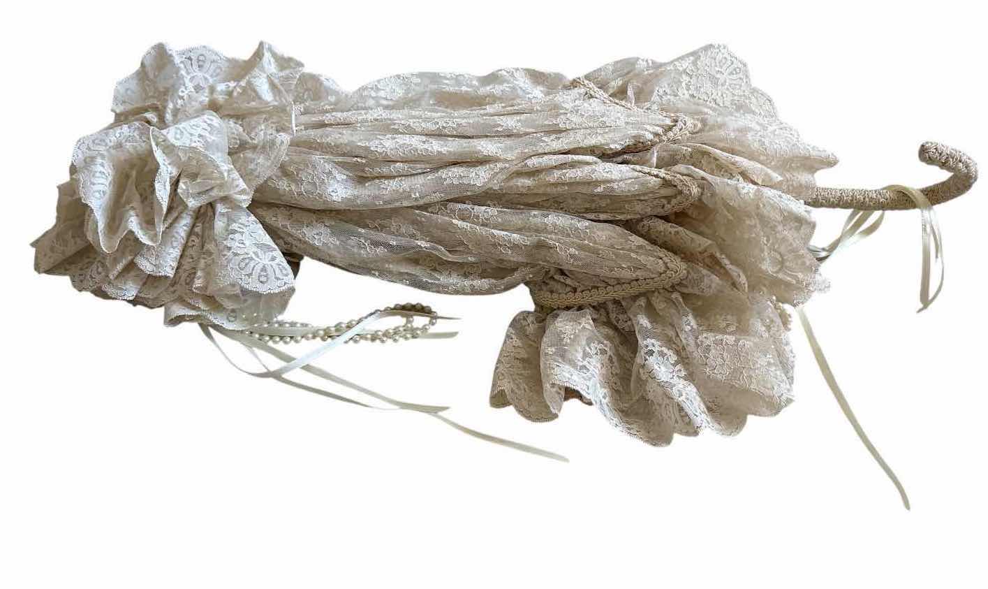 Photo 1 of VINTAGE STYLE LACE BRIDAL PARASOL L23” $60