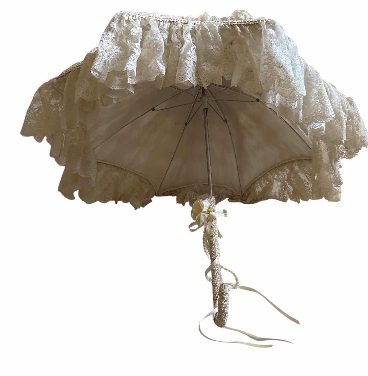 Photo 1 of VINTAGE STYLE LACE BRIDAL PARASOL L23” $60