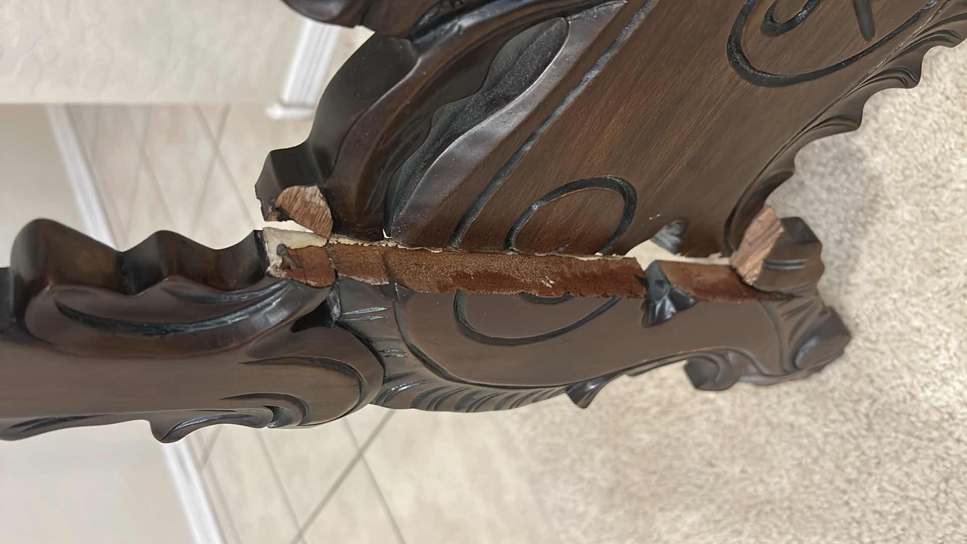 Photo 1 of LOUISE XV STYLE CARVED MAHOGANY FINE ART DISPLAY EASEL HAND CARVED MAHOGANY FLOOR STAND. 19.5” x H66” $289