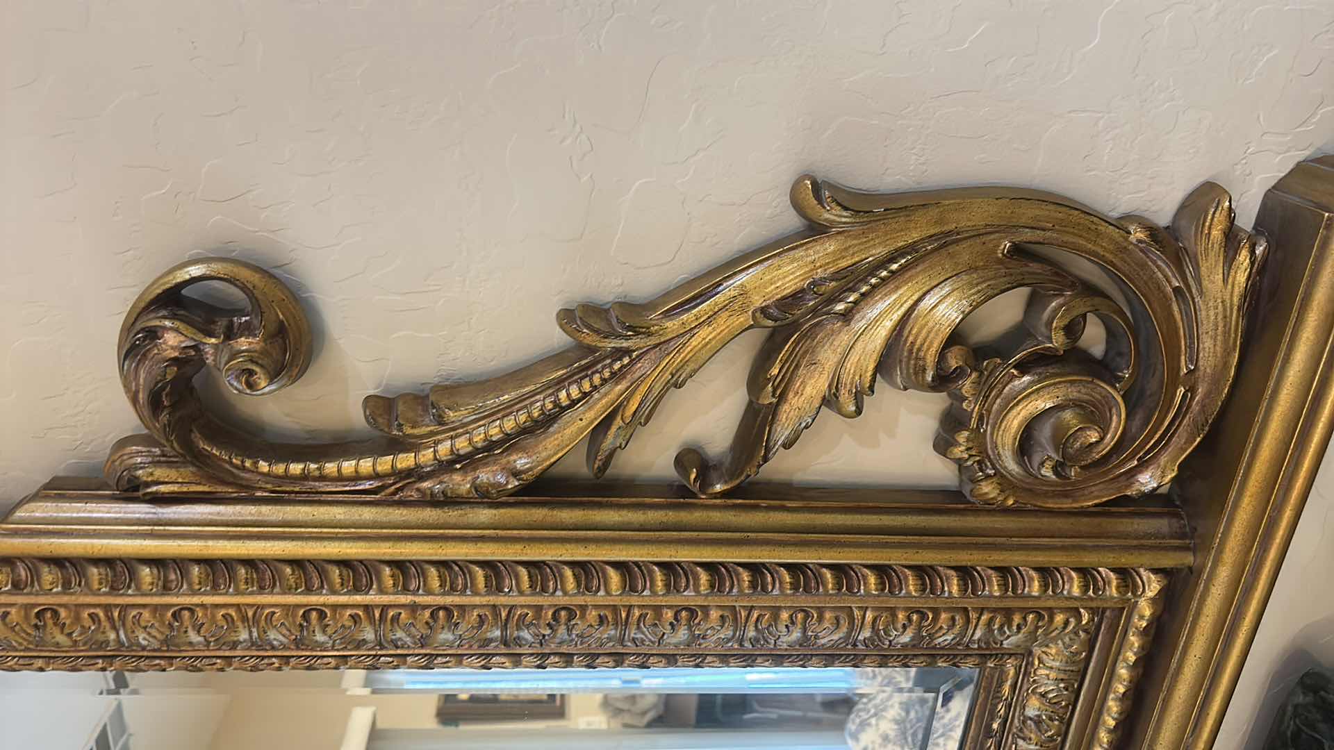 Photo 1 of VINTAGE HOLLYWOOD REGENCY STYLE GOLD GILT WALL MIRROR 66“ x 3“ H4‘