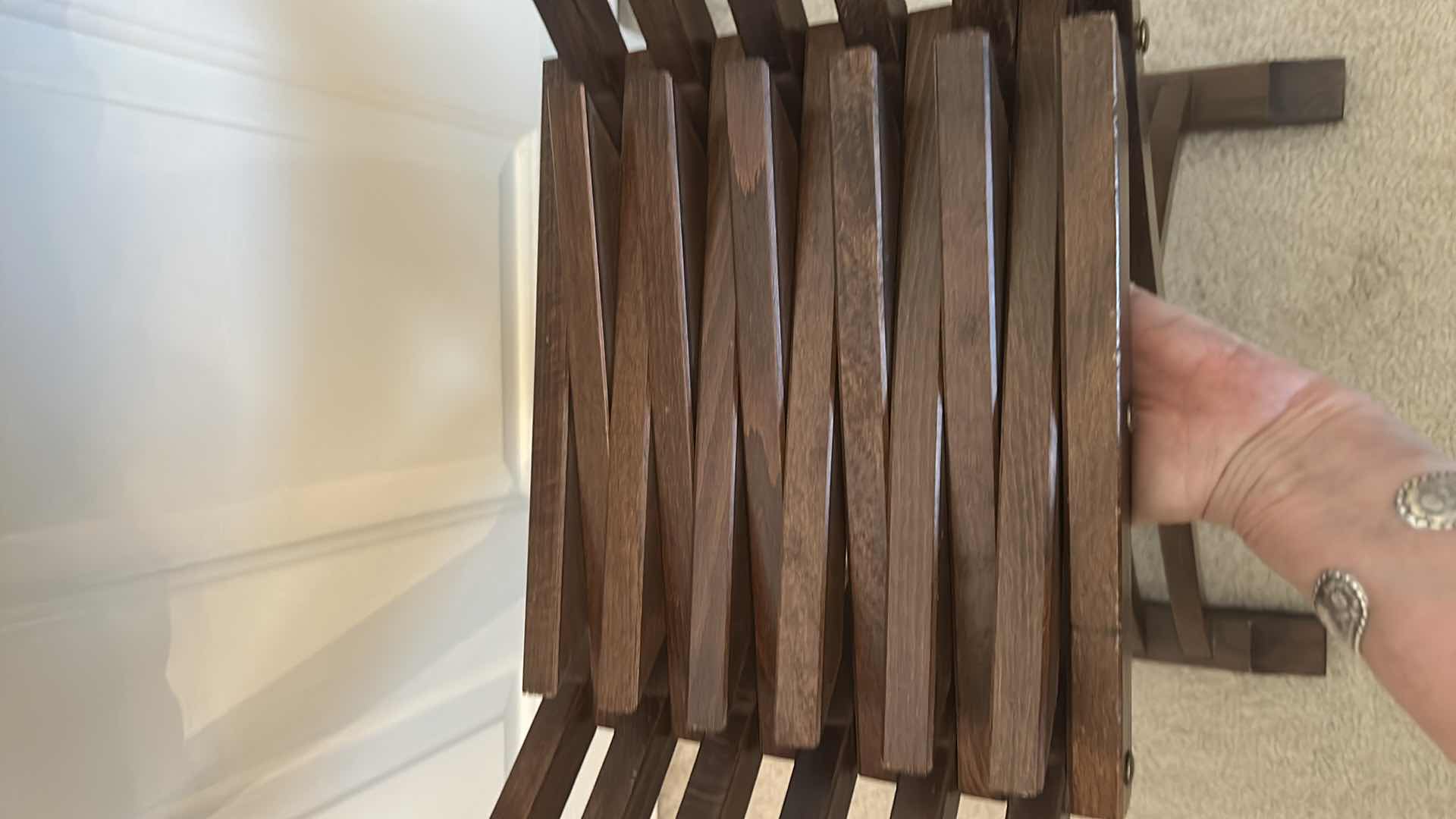 Photo 1 of VINTAGE ITALIAN RENAISSANCE HAND CARVED WOODEN SAVONAROLA FOLDING CHAIR