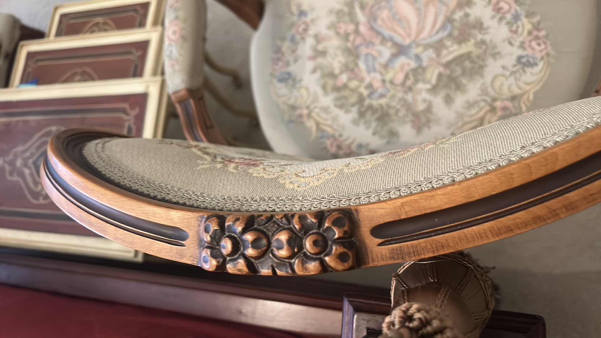 View 7 of 20TH CENTURY ITALIAN MADE CHATEAU D‘AX LOUIS XV STYLE TAPESTRY ARMCHAIR