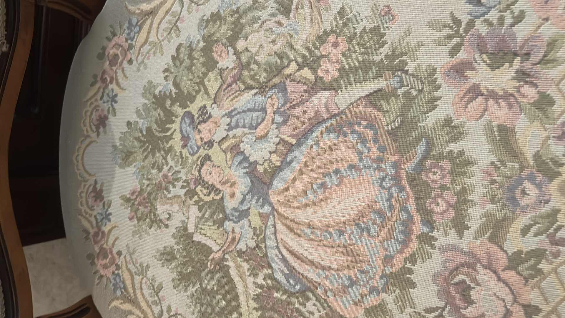 View 4 of 20TH CENTURY ITALIAN MADE CHATEAU D‘AX LOUIS XV STYLE TAPESTRY ARMCHAIR