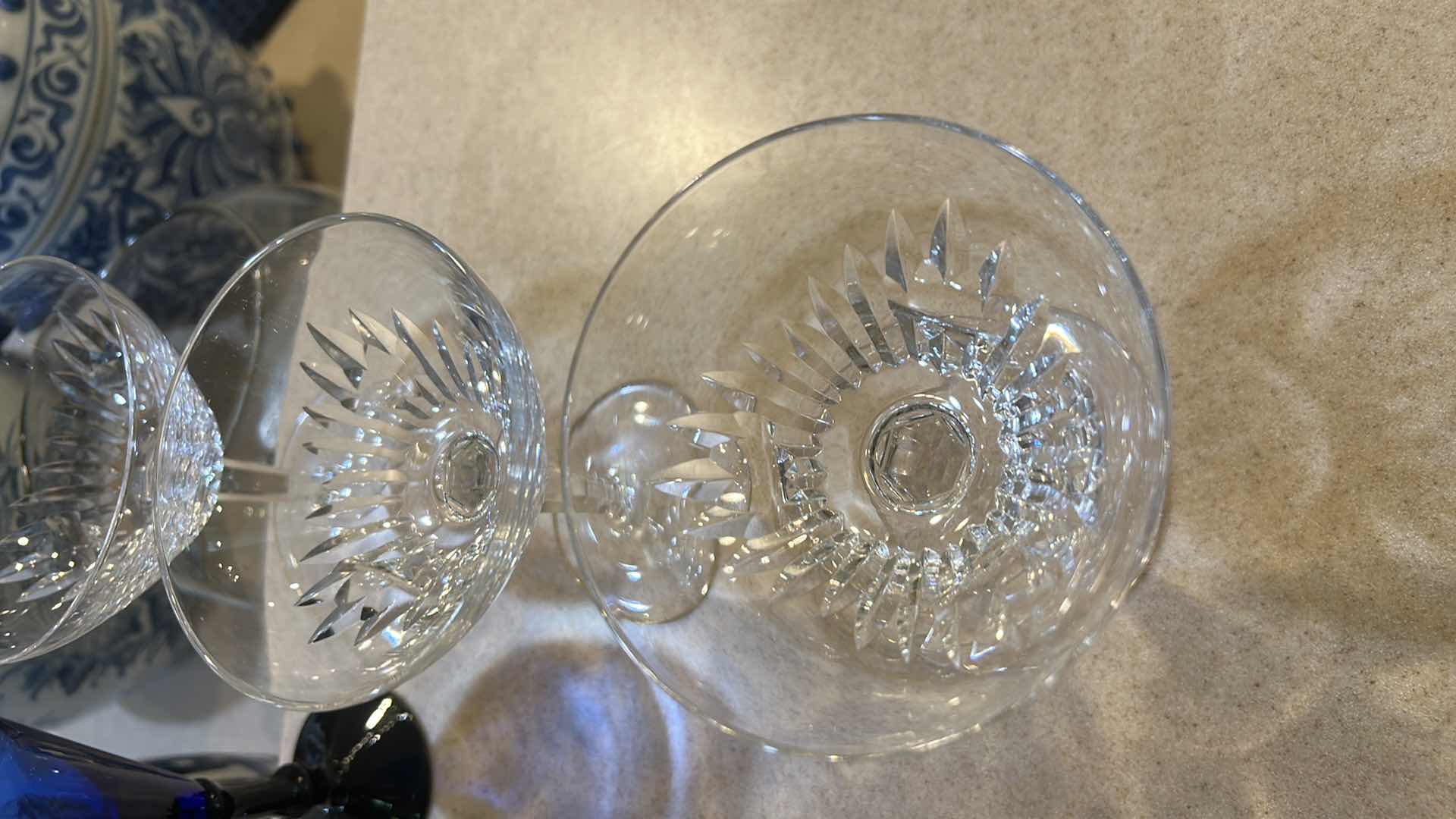 Photo 1 of 7- VINTAGE ROYAL LEERDAM "RUBATO" CHAMPAGNE COUPE / TALL SHERBET GLASSES
