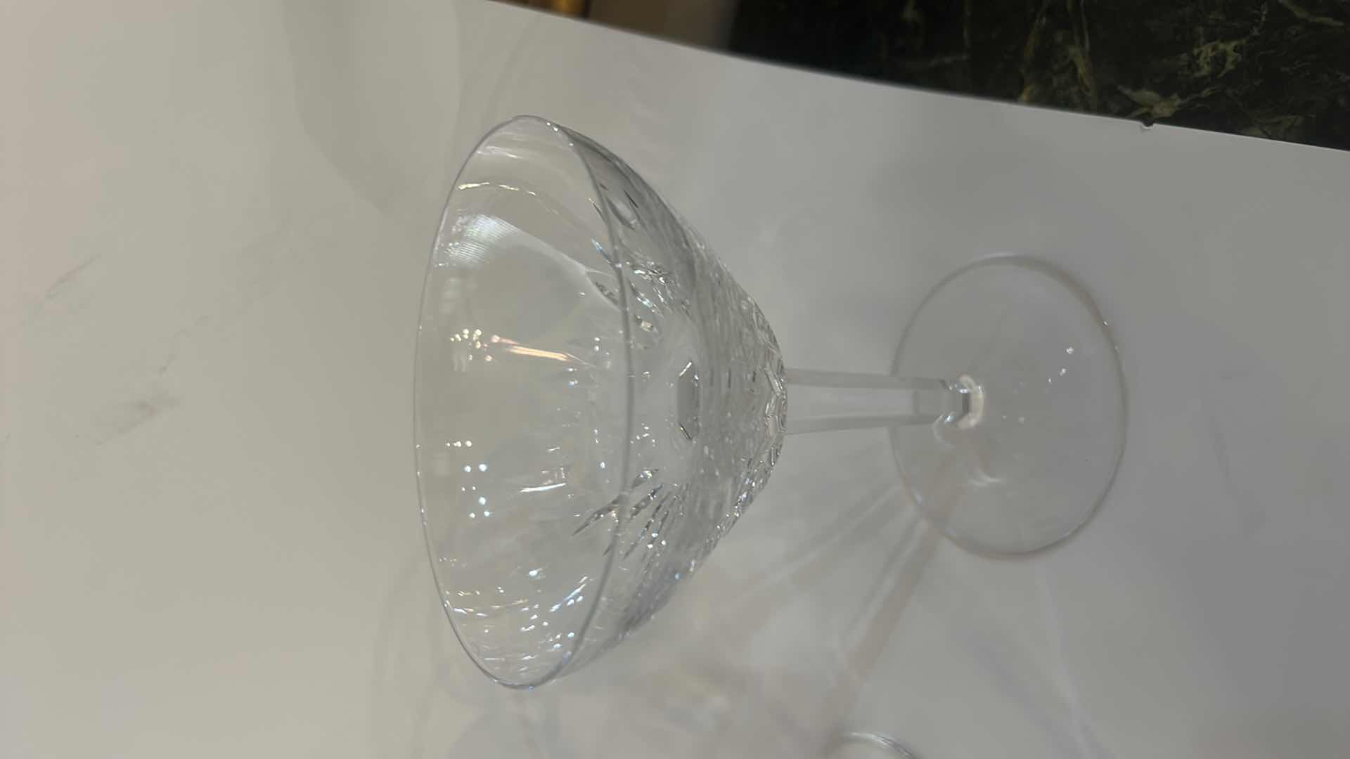 Photo 1 of 7- VINTAGE ROYAL LEERDAM "RUBATO" CHAMPAGNE COUPE / TALL SHERBET GLASSES