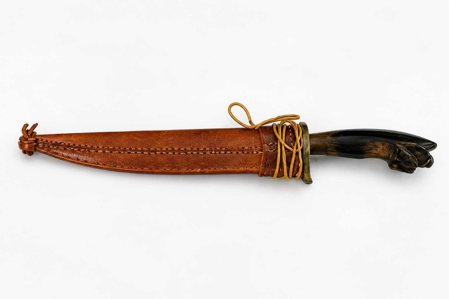 Photo 1 of VINTAGE HAND CARVED NEGRITO BOLO KNIFE, BLADE IS 10.5” $250