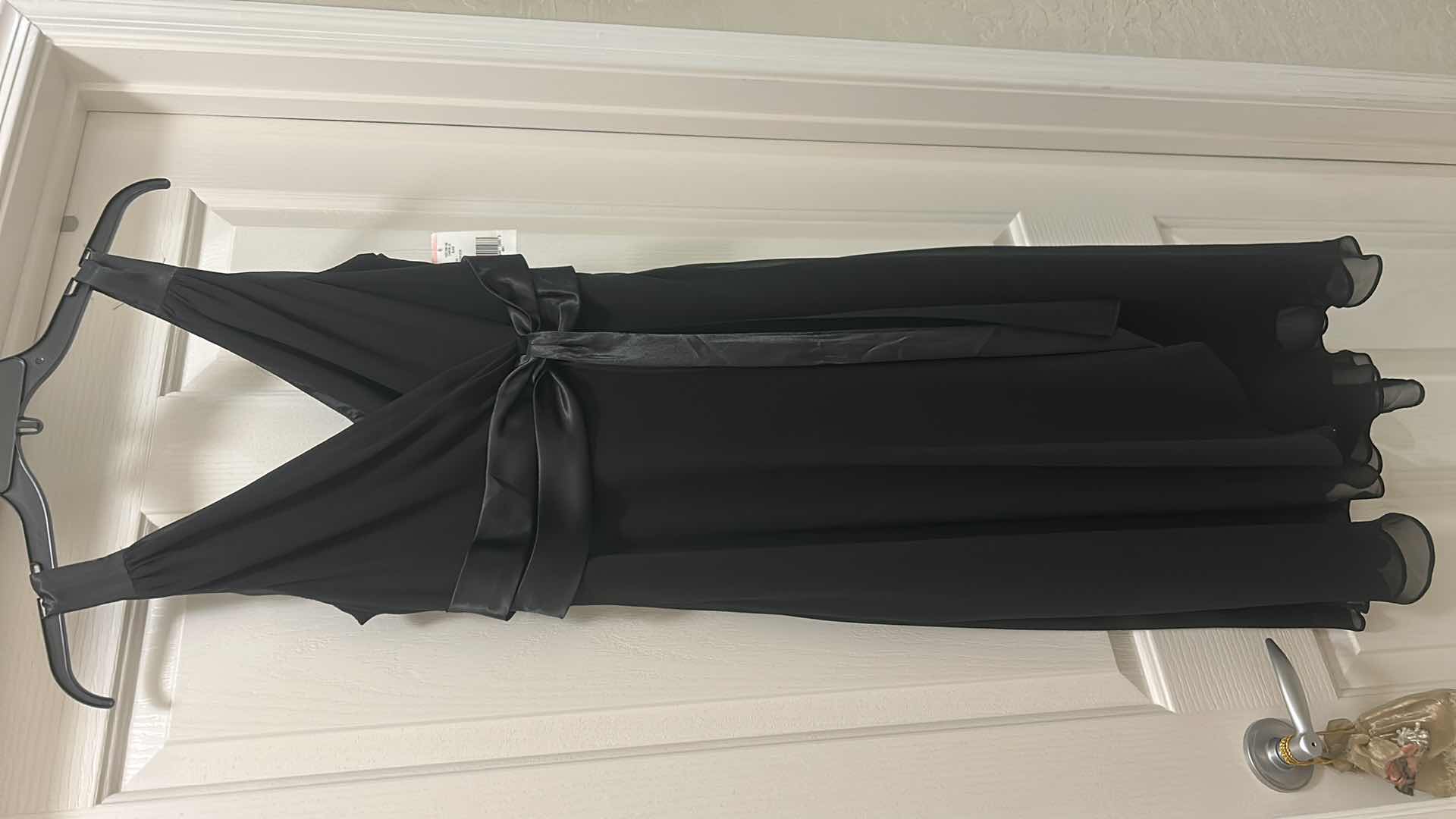 View 2 of NEW WITH TAGS EVAN PICONE BLACK CHIFFON DRESS SIZE 10 $99