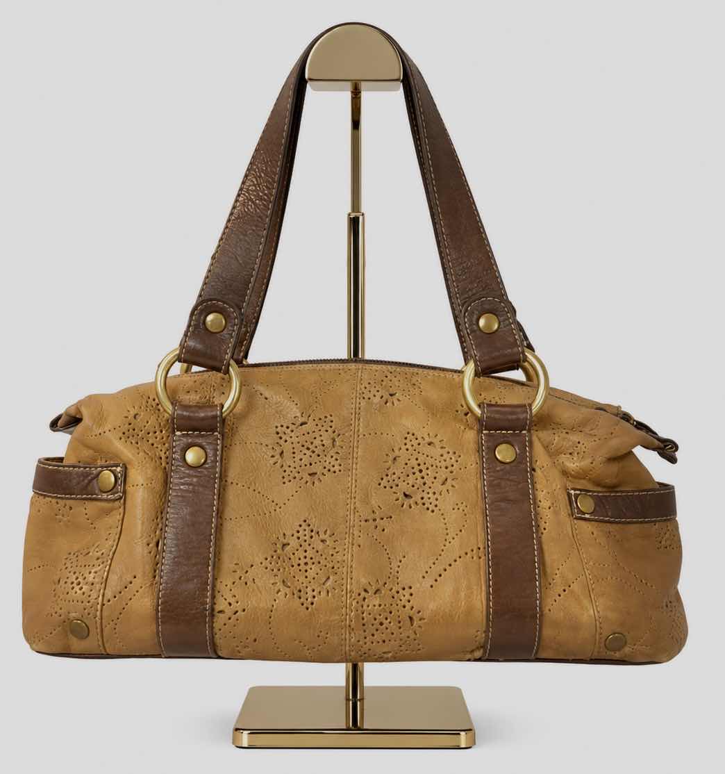 Photo 1 of VINTAGE KENNETH COLE REACTION, PERFORATED LEATHER SATCHEL HANDBAG $50
