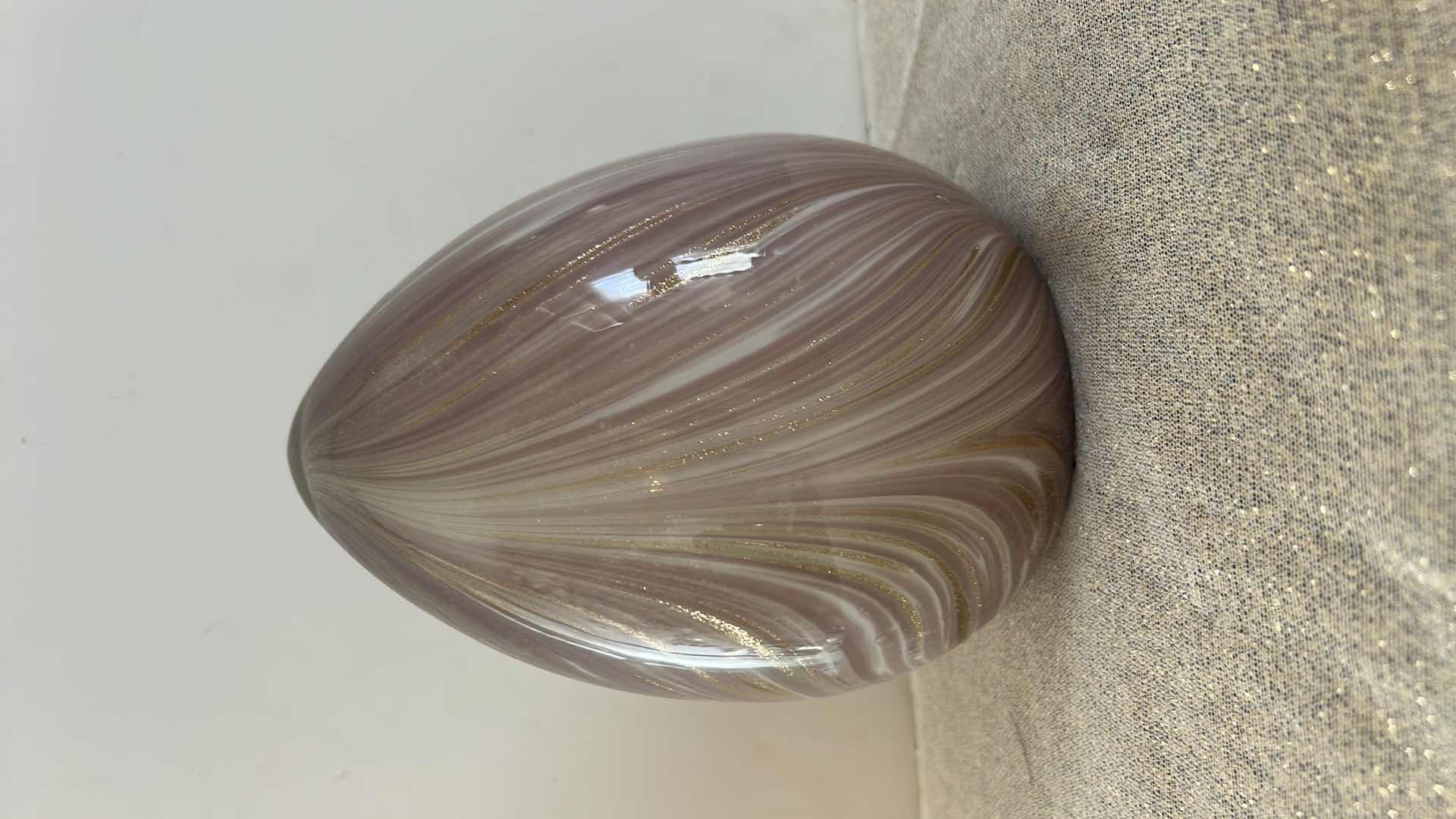 Photo 1 of HAND BLOWN ART GLASS EGG H9”