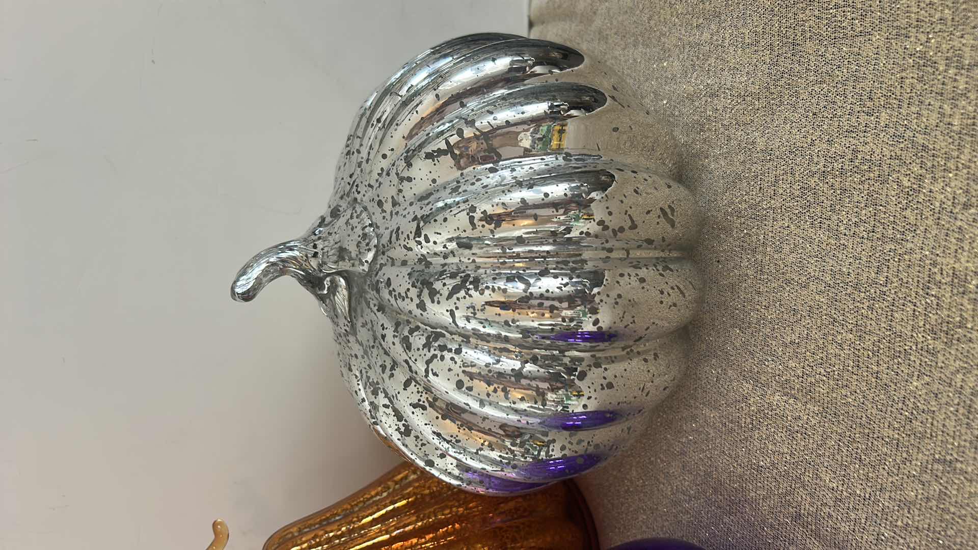 Photo 1 of FOUR COLORFUL PUMPKINS, TALLEST 9”
