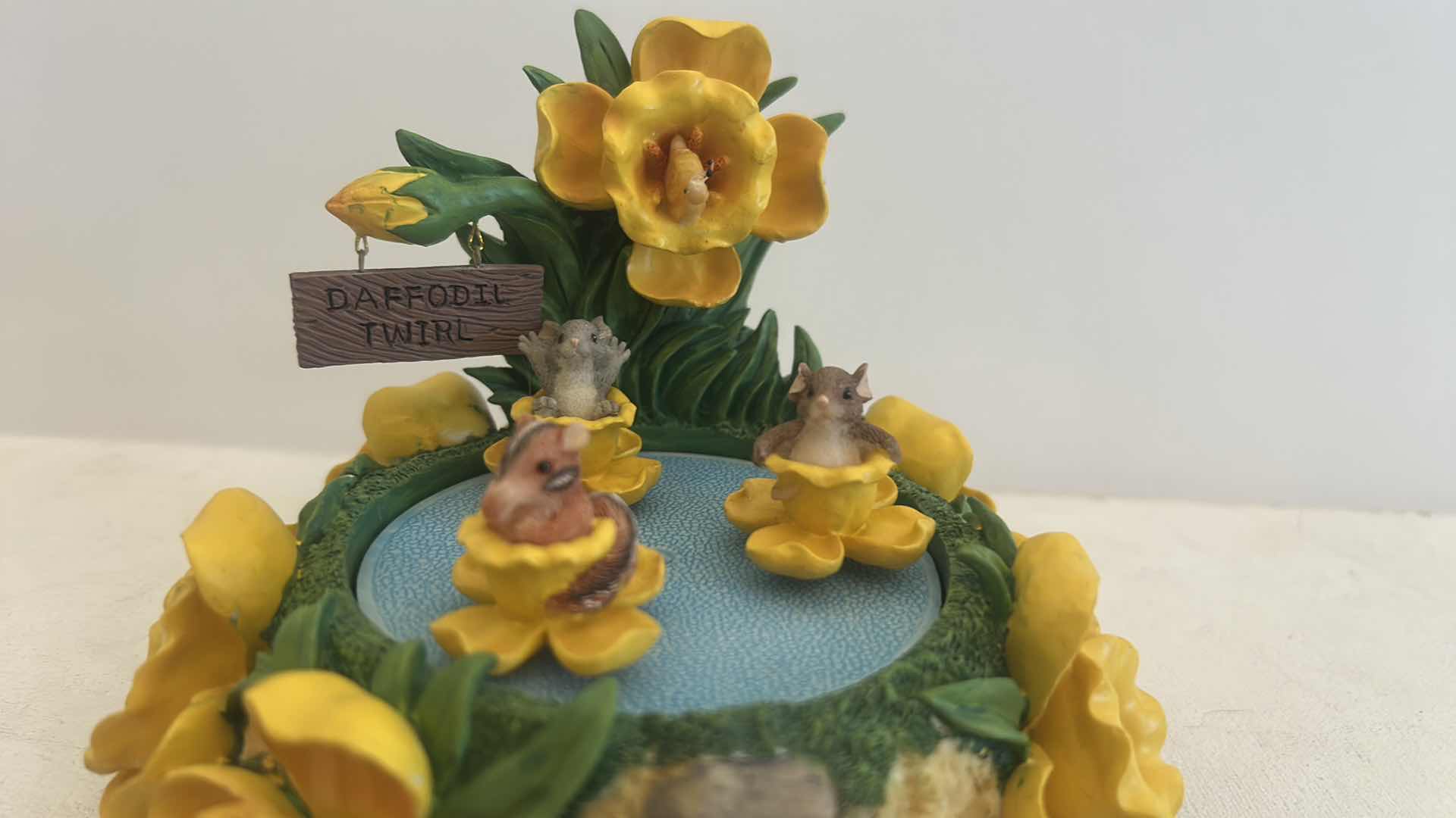 Photo 1 of CHARMING TAILS SPINNING MUSICAL MICE FIGURINE