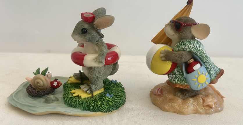 Photo 1 of 2-CHARMING TAILS COLLECTIBLE MICE FIGURINES