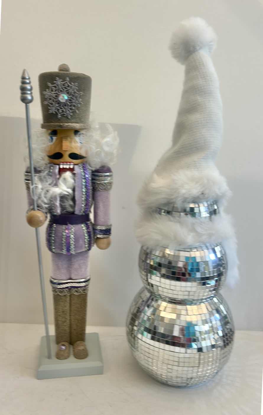Photo 1 of CHRISTMAS NUTCRACKER & DISCO BALL SNOWMAN (TALLEST H16”)