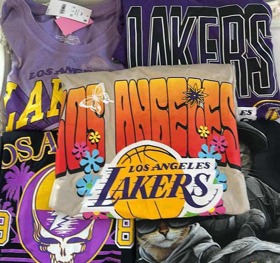 Photo 1 of 4 NEW LAKERS TSHIRTS & 1 THUG LIFE TEE