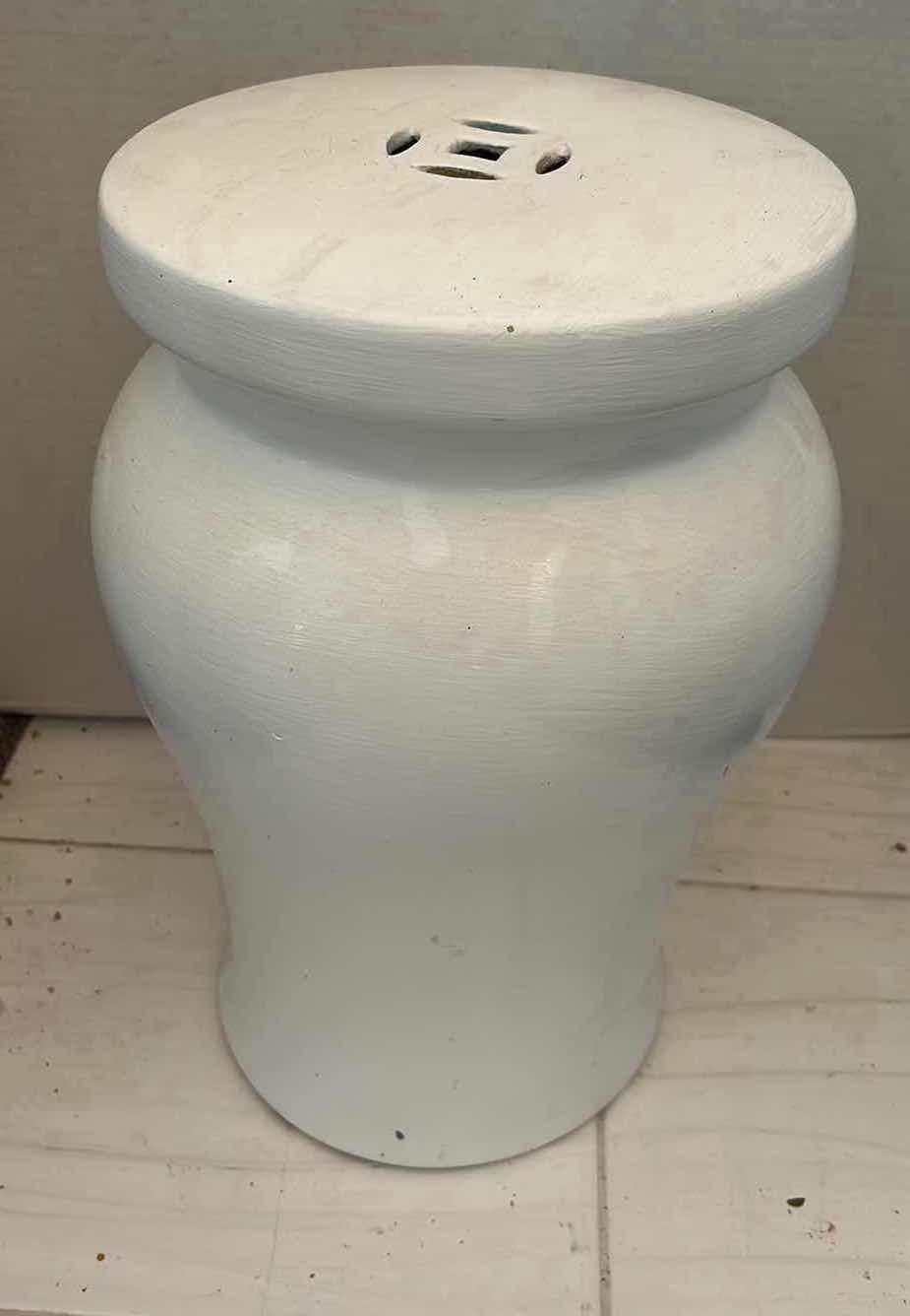 Photo 1 of WHITE CERAMIC GARDEN STOOL