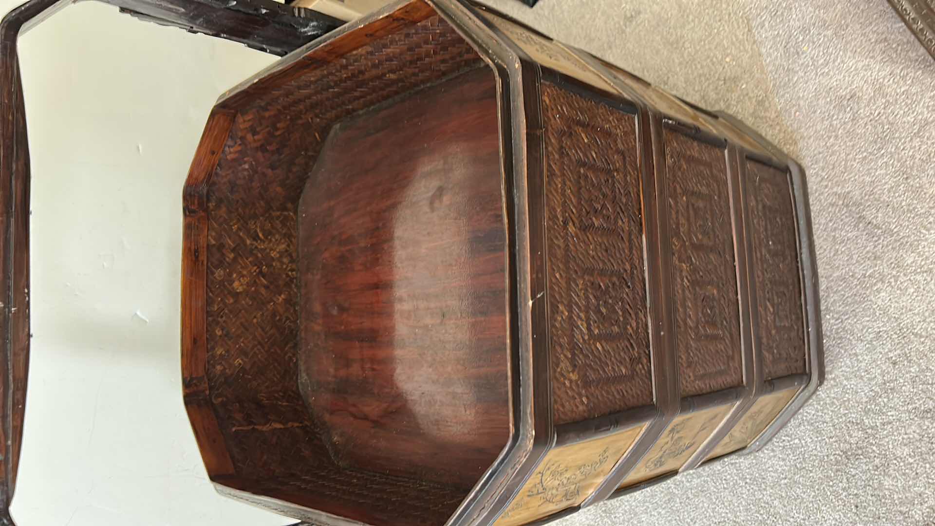 Photo 1 of VINTAGE TIERED CHINESE WEDDING BASKET H30”