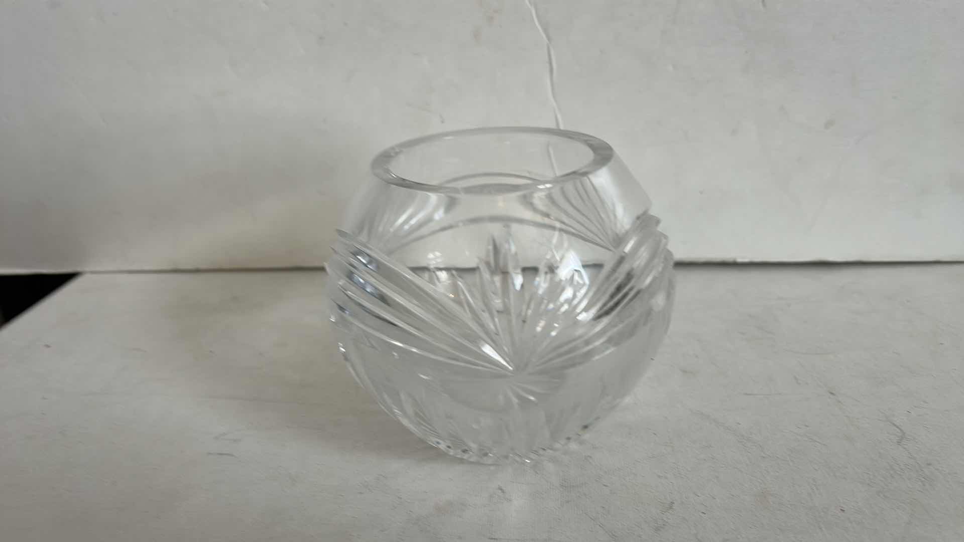 Photo 1 of TWO CUT CRYSTAL BOWLS & ONE CUT CRYSTAL VASE