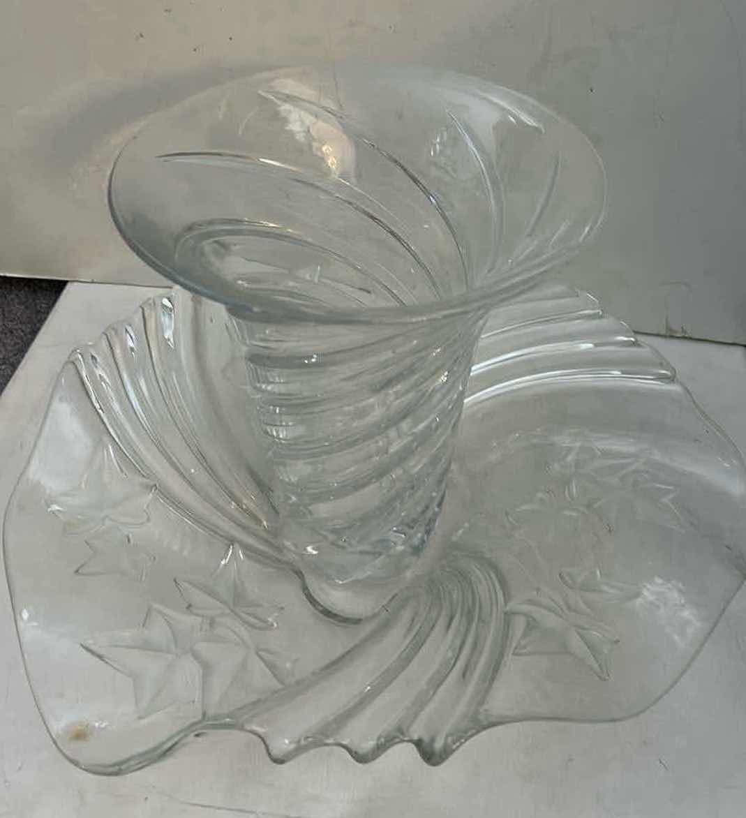 Photo 1 of HEAVY CUT CRYSTAL VASE H10” & BOWL