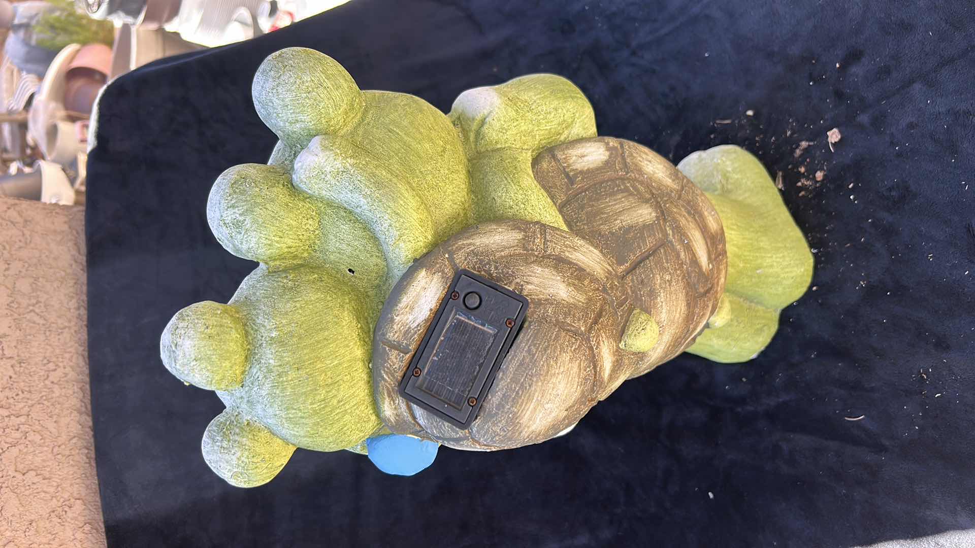 Photo 1 of FROG FIGURINE WITH SOLAR LIGHT OUTDOOR DECOR H20”