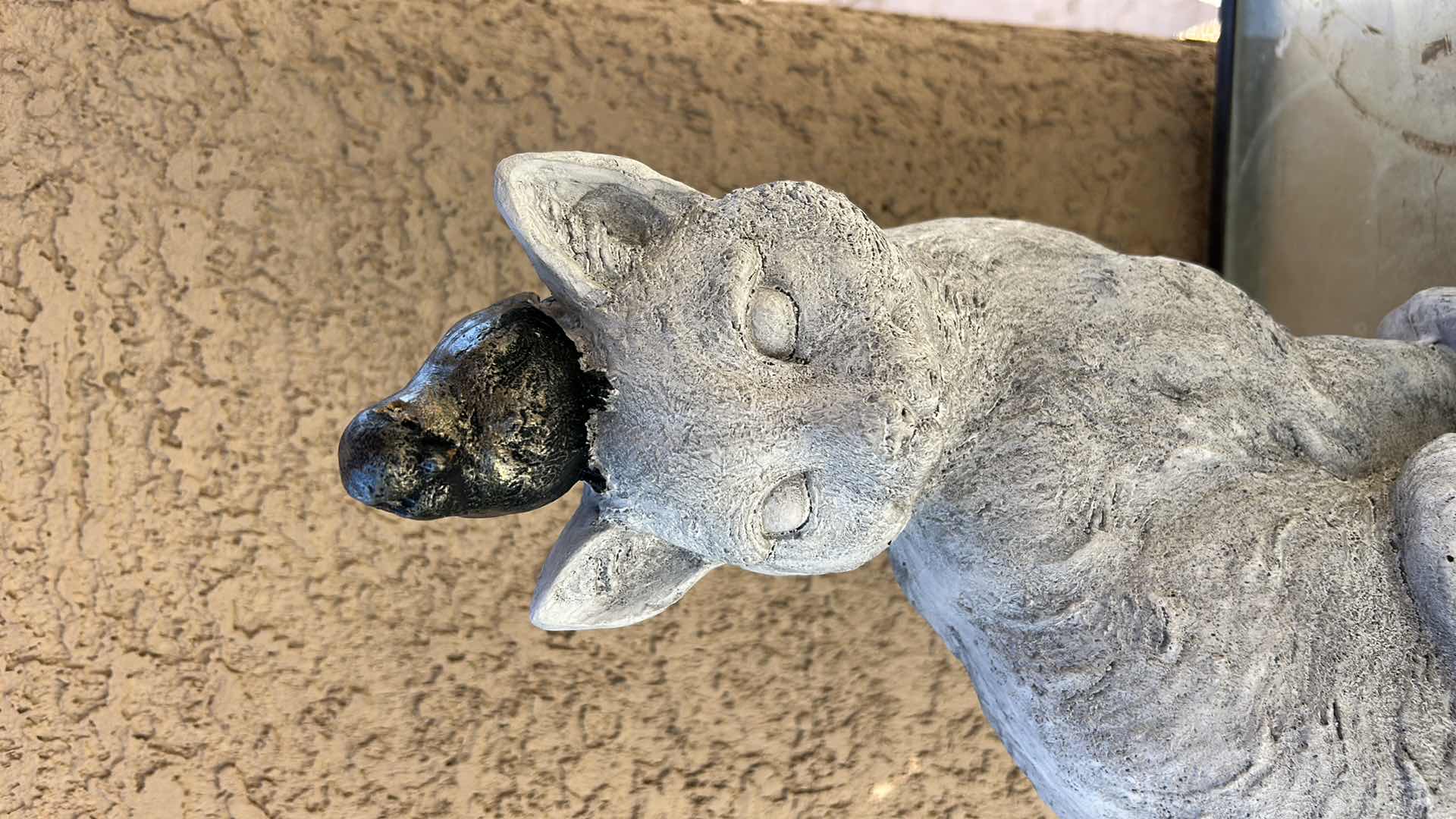 Photo 1 of CAT WITH BIRD FIGURINE OUTDOOR DECOR H16”